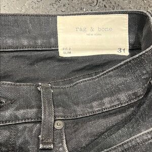 Rag & Bone Men's Charcoal Black Slim Jeans